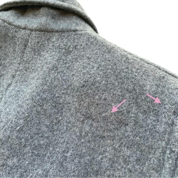 Vtg Ferncroft Wool Buttoned Oversized Blazer Coat Jacket Gray Size 4 - Picture 6 of 8